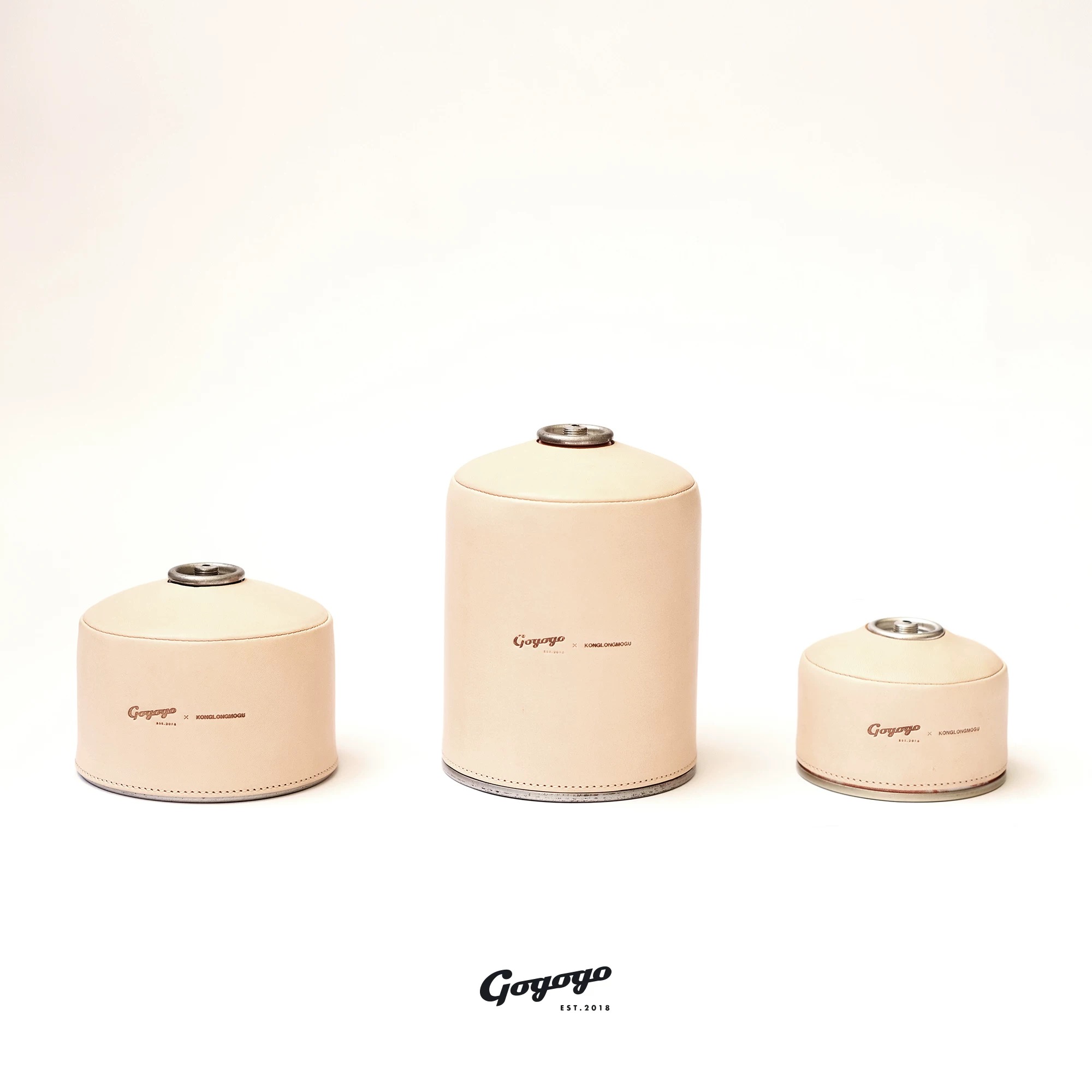 Gogogo Handcrafted Vegetable-Tanned Leather Gas Canister Cover G3/G2/G5 Round Canister