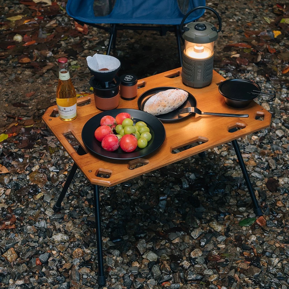 Outdoor Tactical Walnut Folding Table