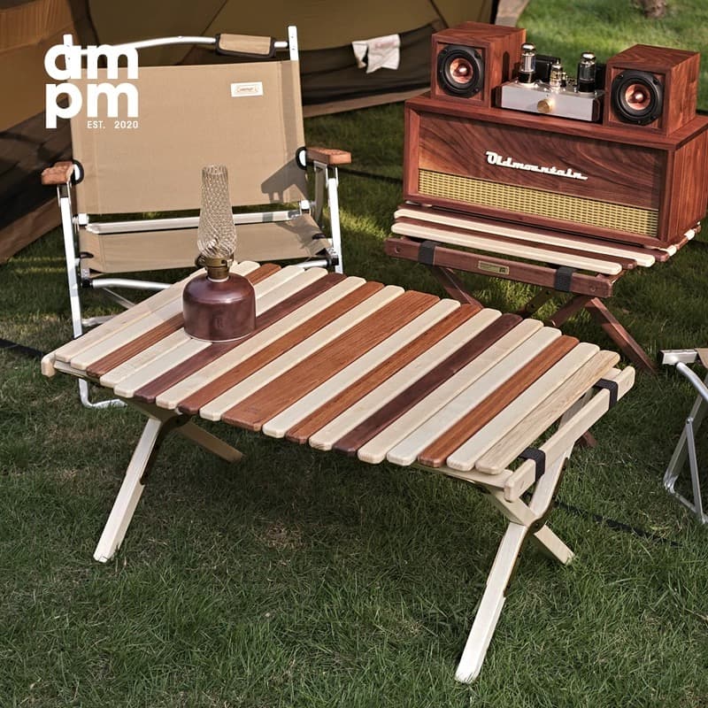 HILL SHADE Elegant Camping Roll-Top Table