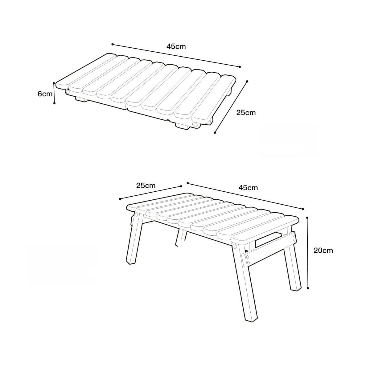 Walnut Wood Folding Table